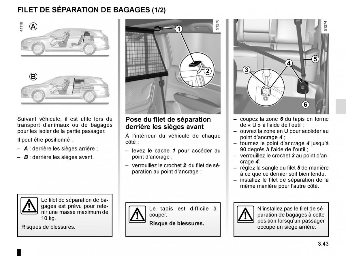 Renault Koleos II 2 manuel du proprietaire / page 231