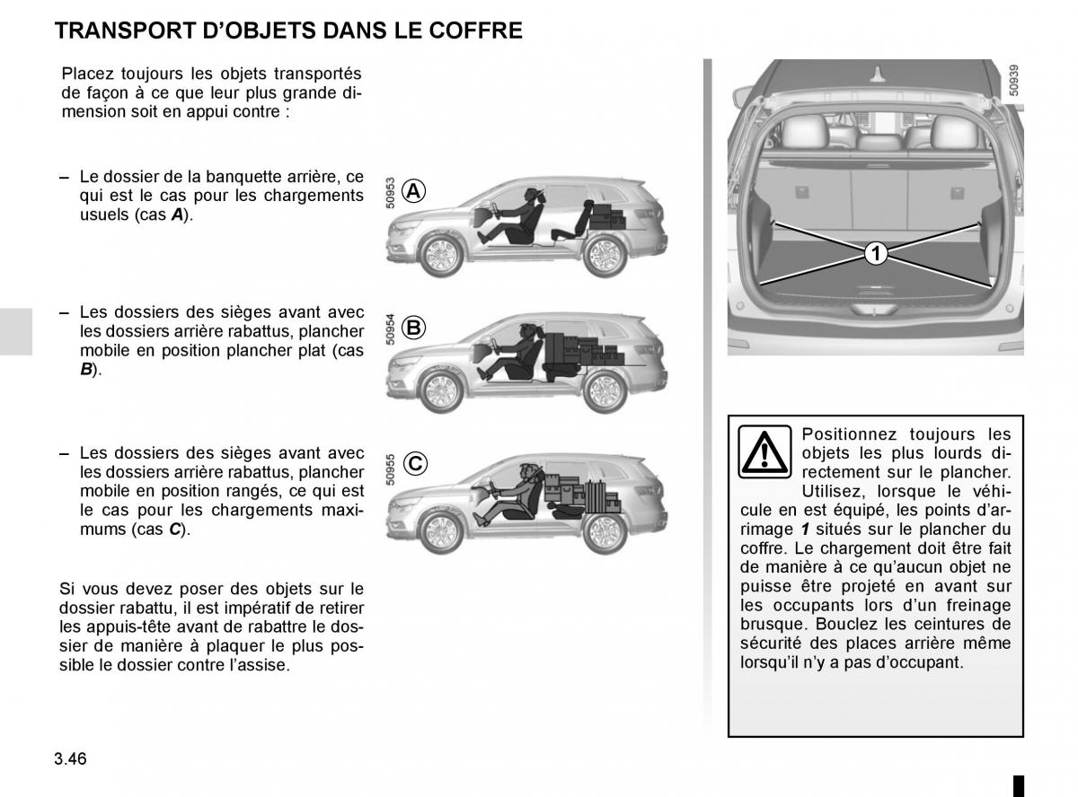 Renault Koleos II 2 manuel du proprietaire / page 234