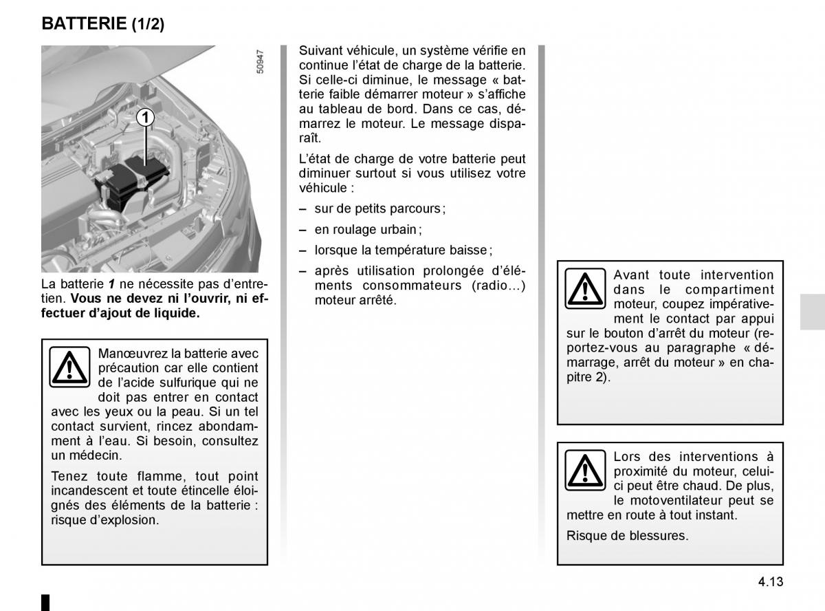 Renault Koleos II 2 manuel du proprietaire / page 251