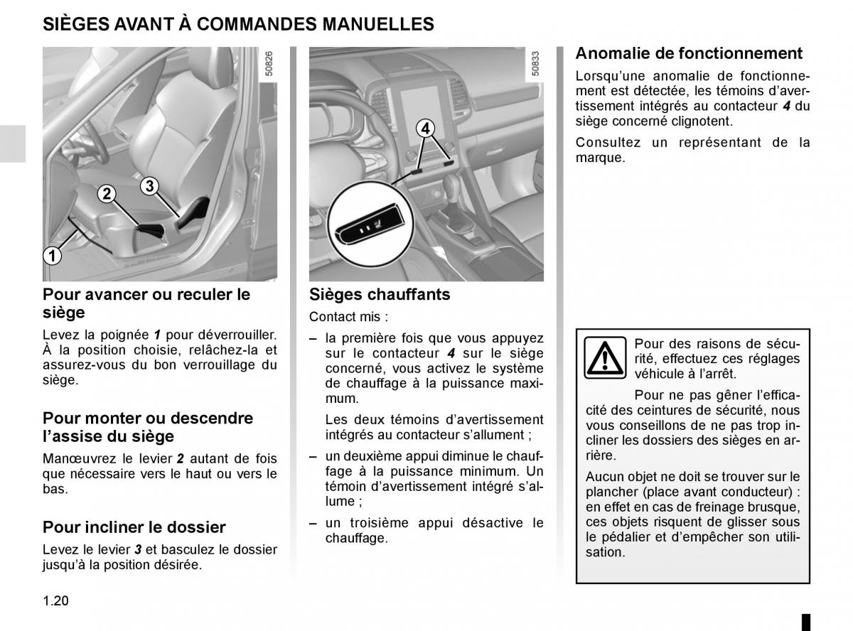 Renault Koleos II 2 manuel du proprietaire / page 26