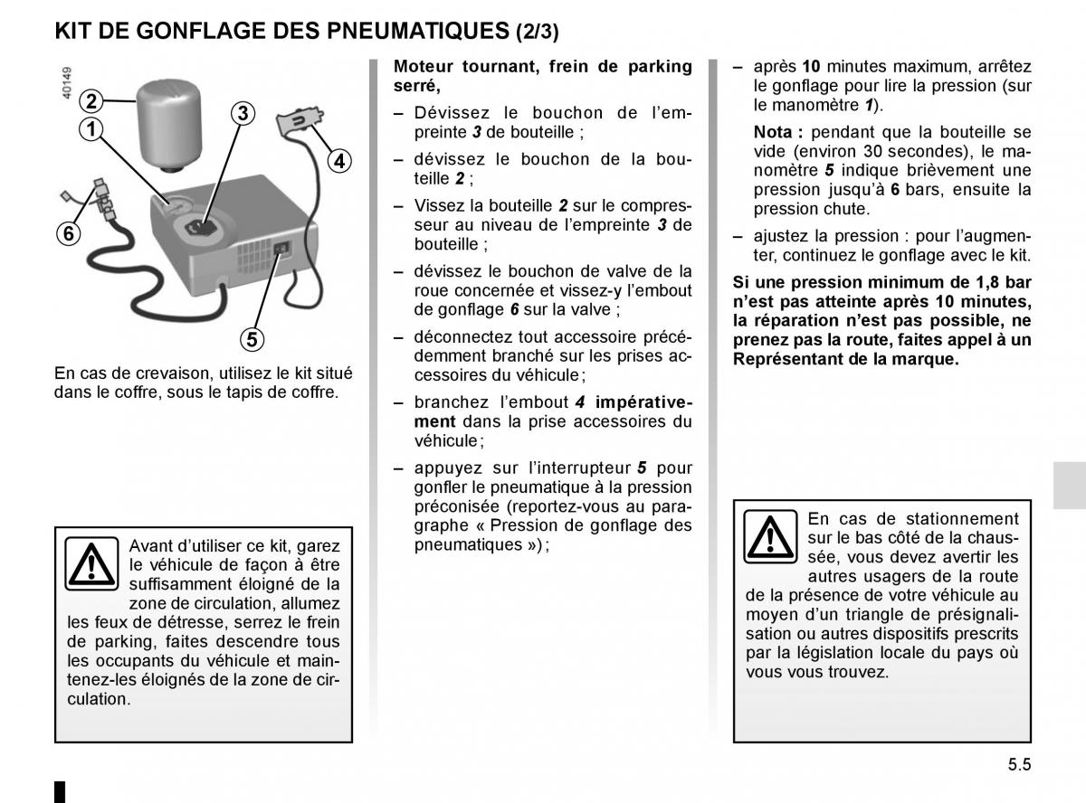 Renault Koleos II 2 manuel du proprietaire / page 261