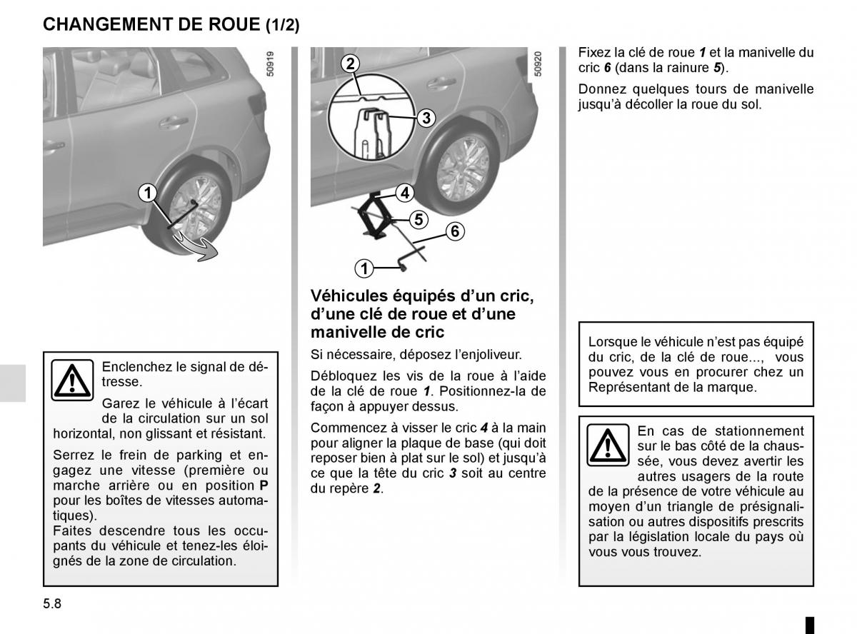 Renault Koleos II 2 manuel du proprietaire / page 264