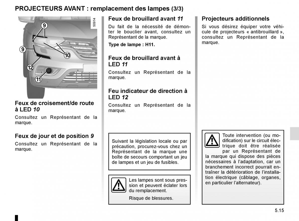 Renault Koleos II 2 manuel du proprietaire / page 271