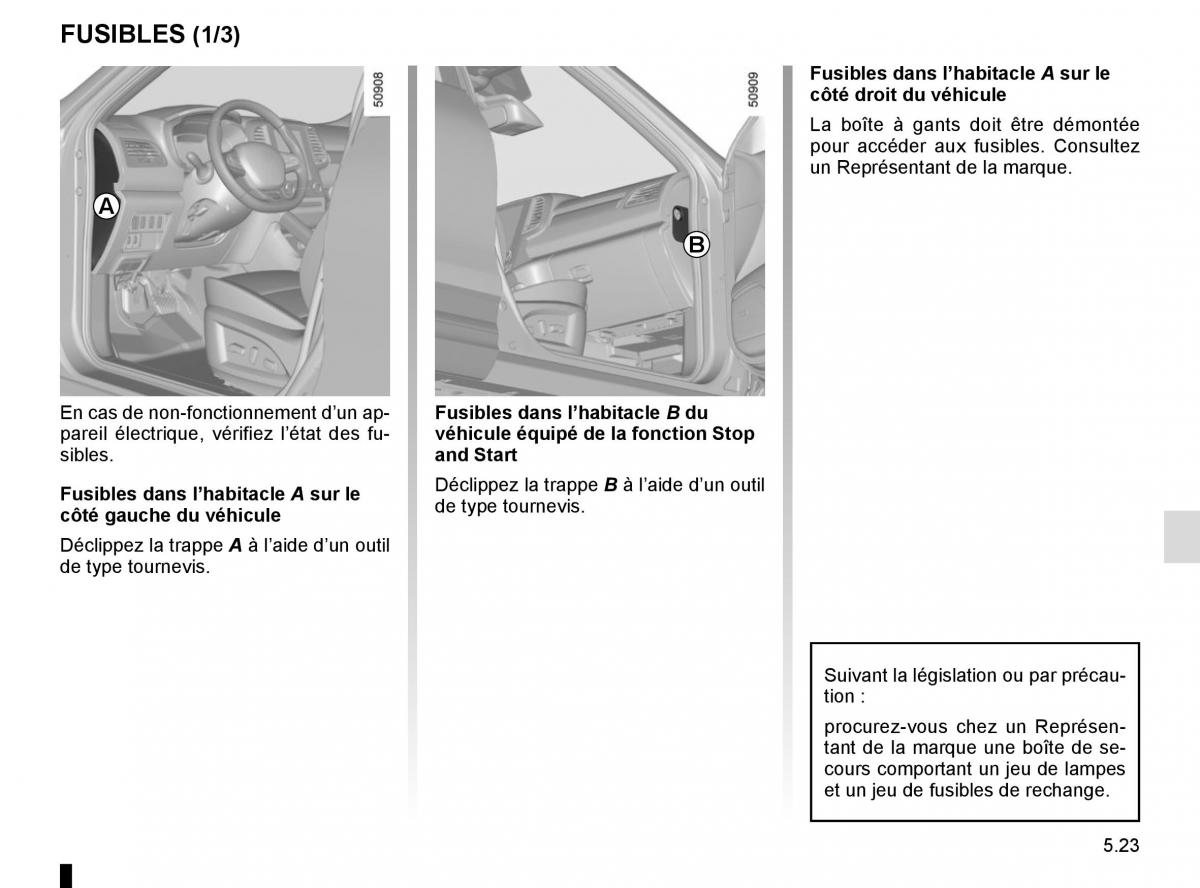 Renault Koleos II 2 manuel du proprietaire / page 279