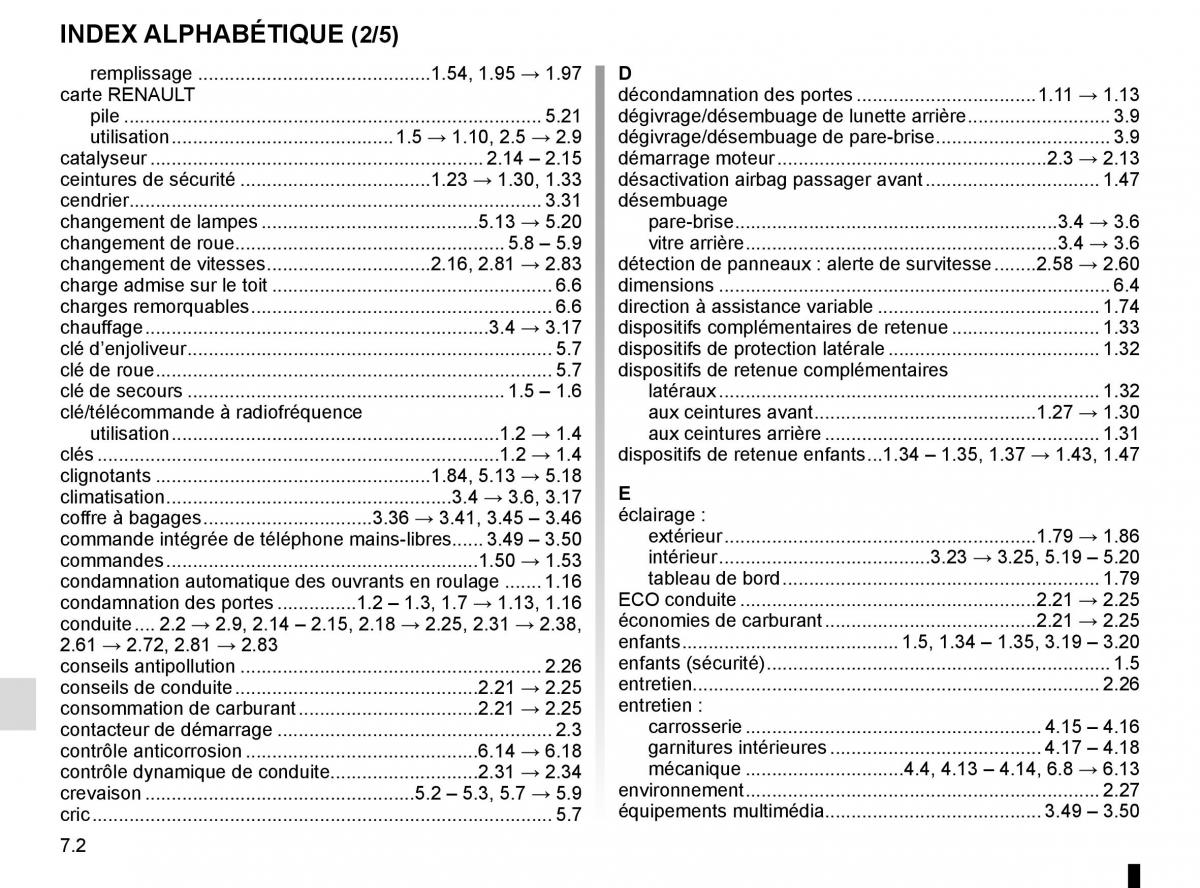 Renault Koleos II 2 manuel du proprietaire / page 318