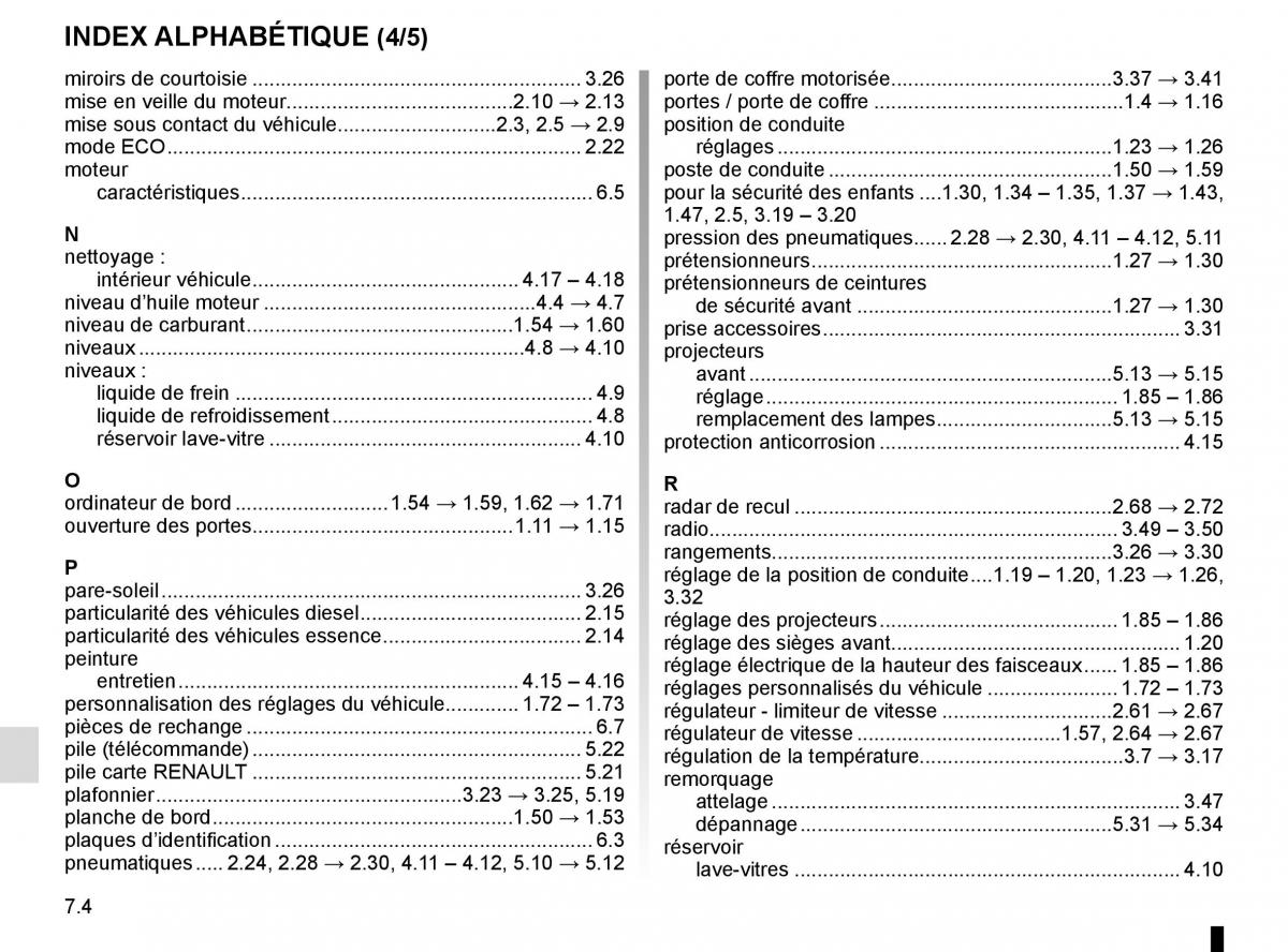 Renault Koleos II 2 manuel du proprietaire / page 320