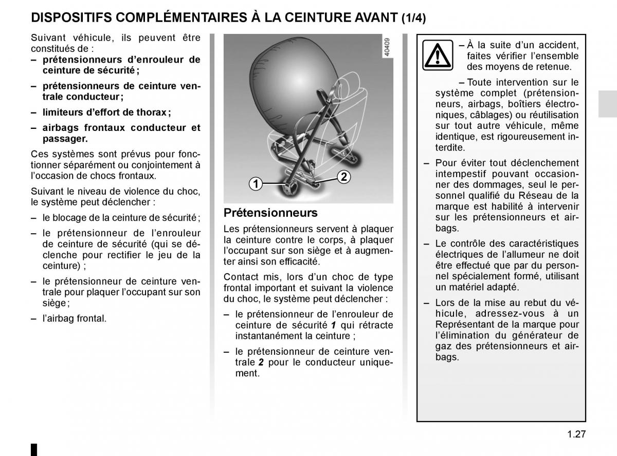 Renault Koleos II 2 manuel du proprietaire / page 33