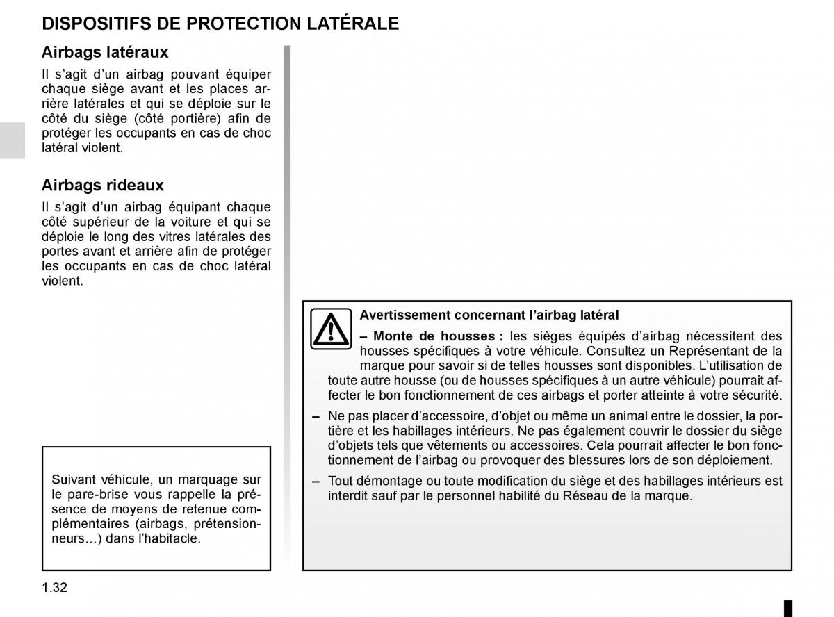 Renault Koleos II 2 manuel du proprietaire / page 38