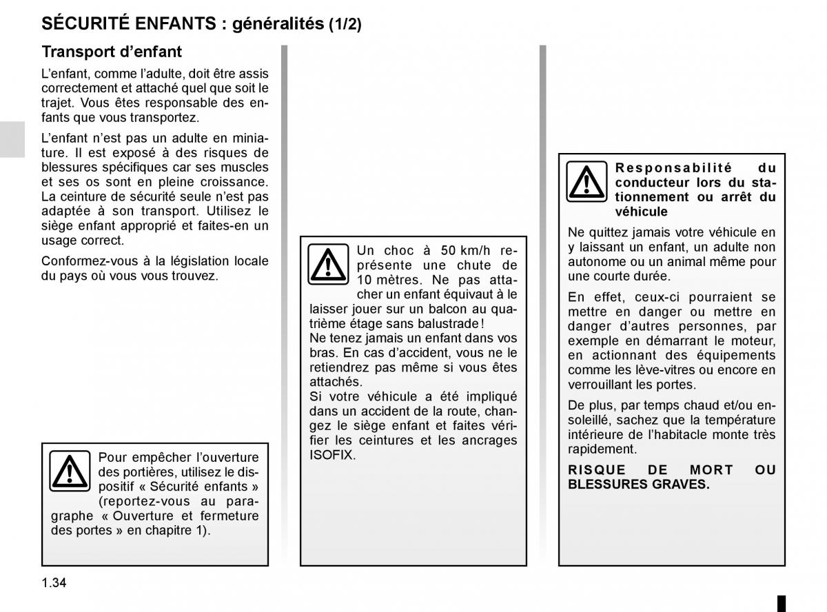 Renault Koleos II 2 manuel du proprietaire / page 40