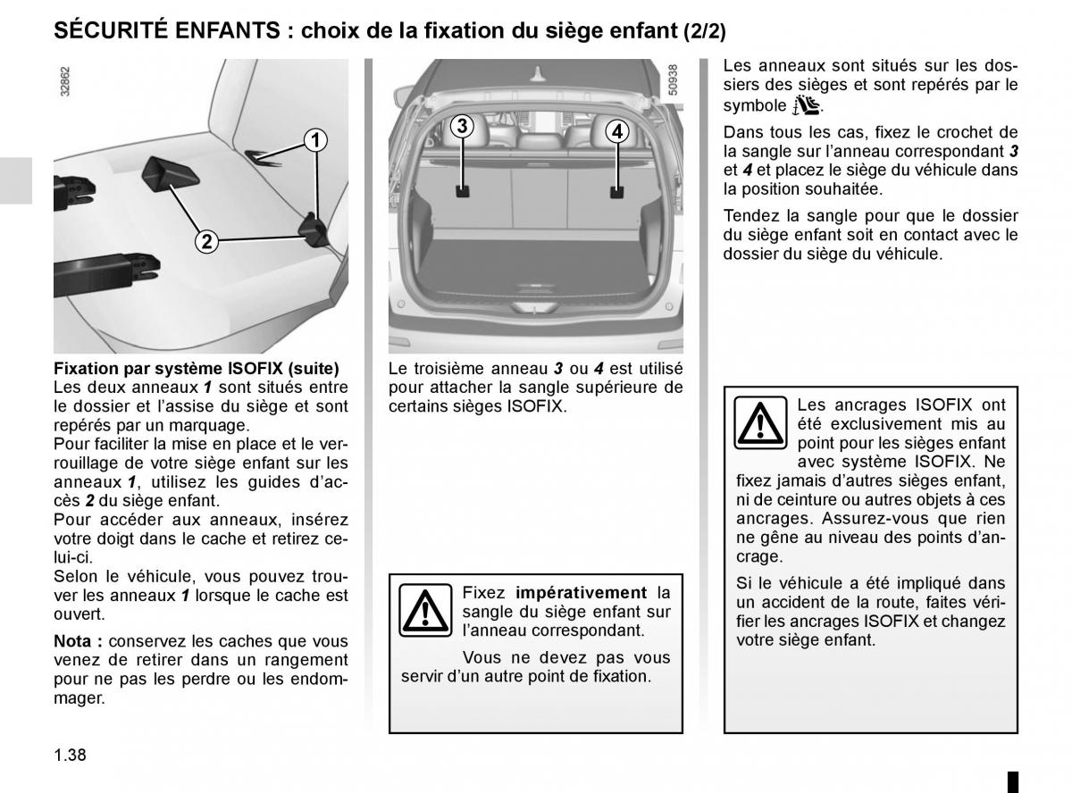 Renault Koleos II 2 manuel du proprietaire / page 44