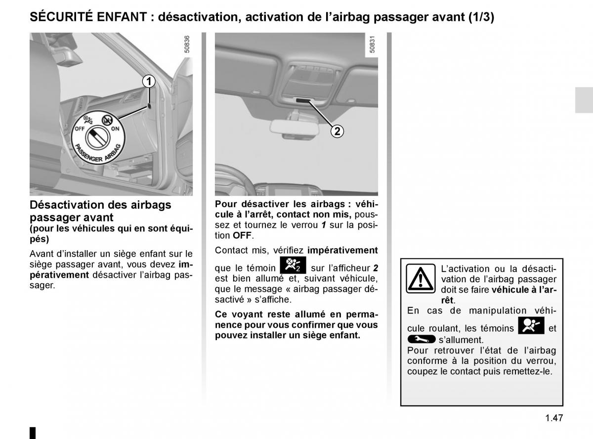 Renault Koleos II 2 manuel du proprietaire / page 53