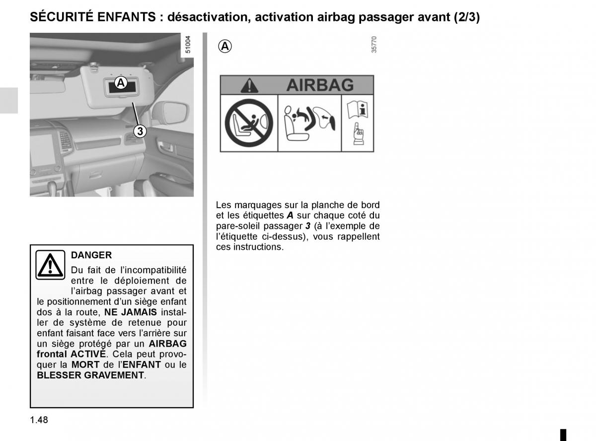 Renault Koleos II 2 manuel du proprietaire / page 54