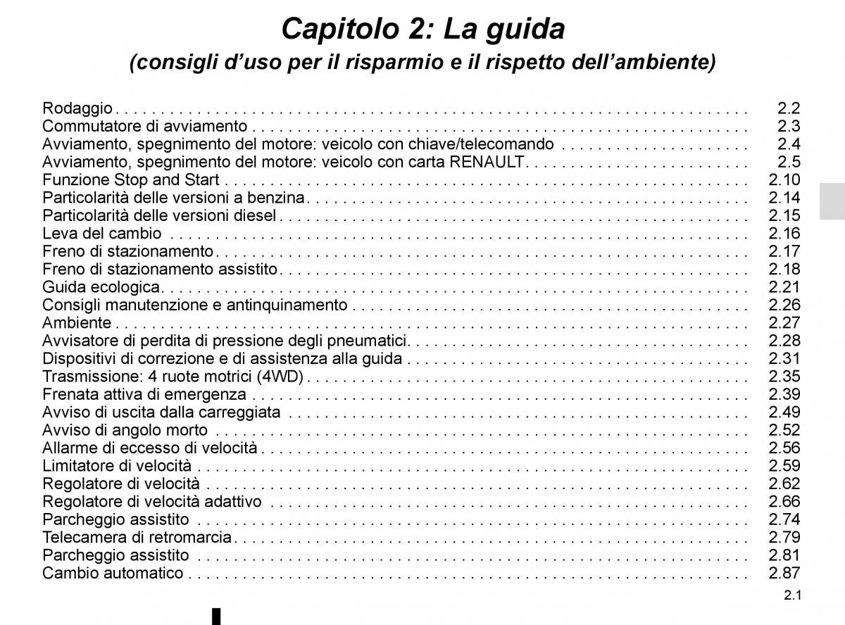 Bedienungsanleitung Renault Koleos II 2 manuale del proprietario / page 105