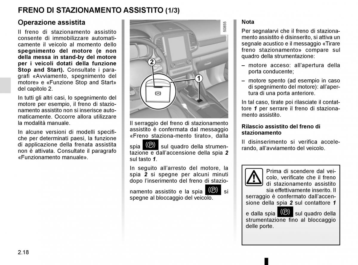 Bedienungsanleitung Renault Koleos II 2 manuale del proprietario / page 122