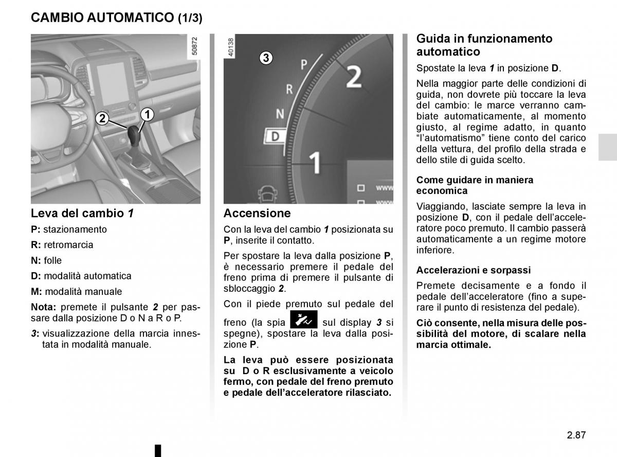 Bedienungsanleitung Renault Koleos II 2 manuale del proprietario / page 191