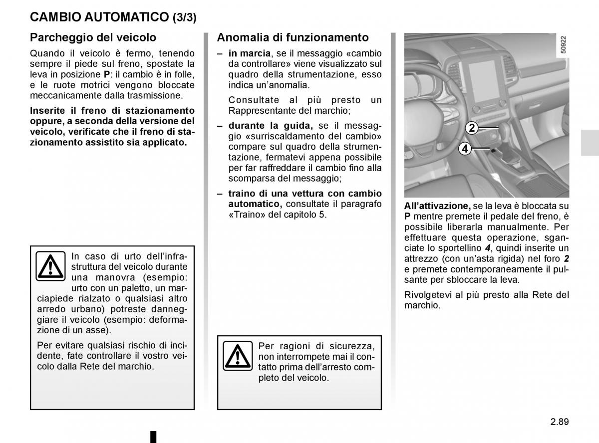 Bedienungsanleitung Renault Koleos II 2 manuale del proprietario / page 193