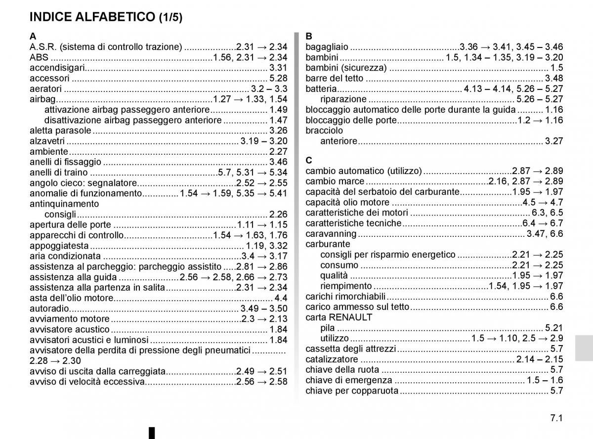 Bedienungsanleitung Renault Koleos II 2 manuale del proprietario / page 323