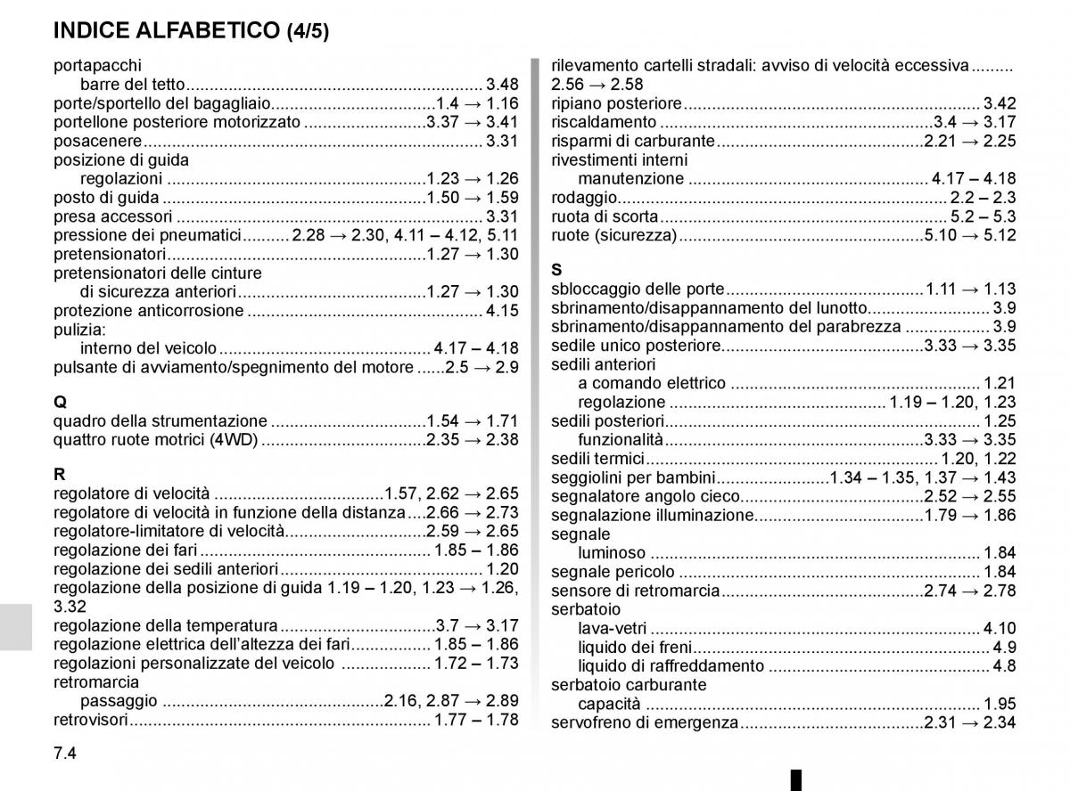 Bedienungsanleitung Renault Koleos II 2 manuale del proprietario / page 326