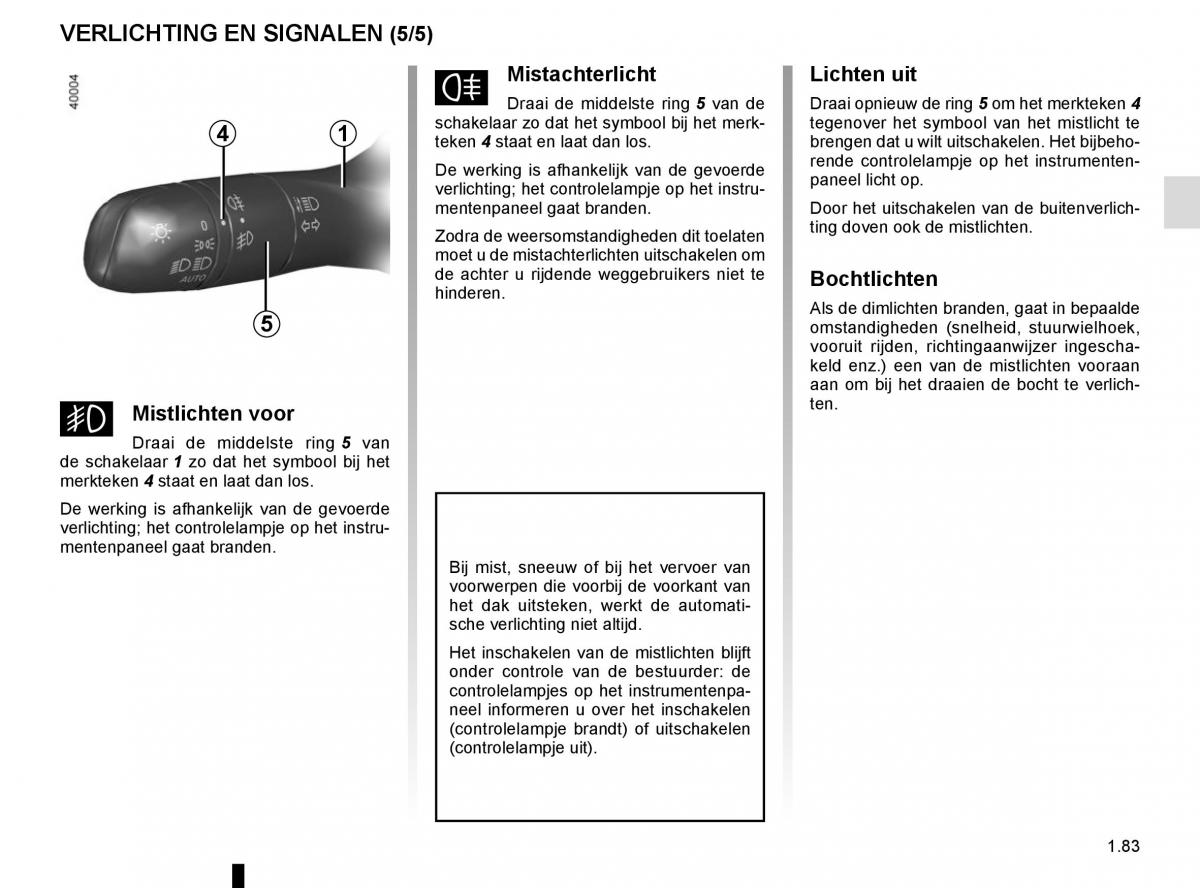 Renault Koleos II 2 handleiding / page 89