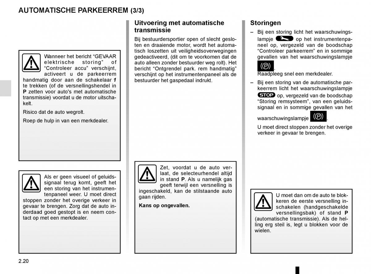 Renault Koleos II 2 handleiding / page 124