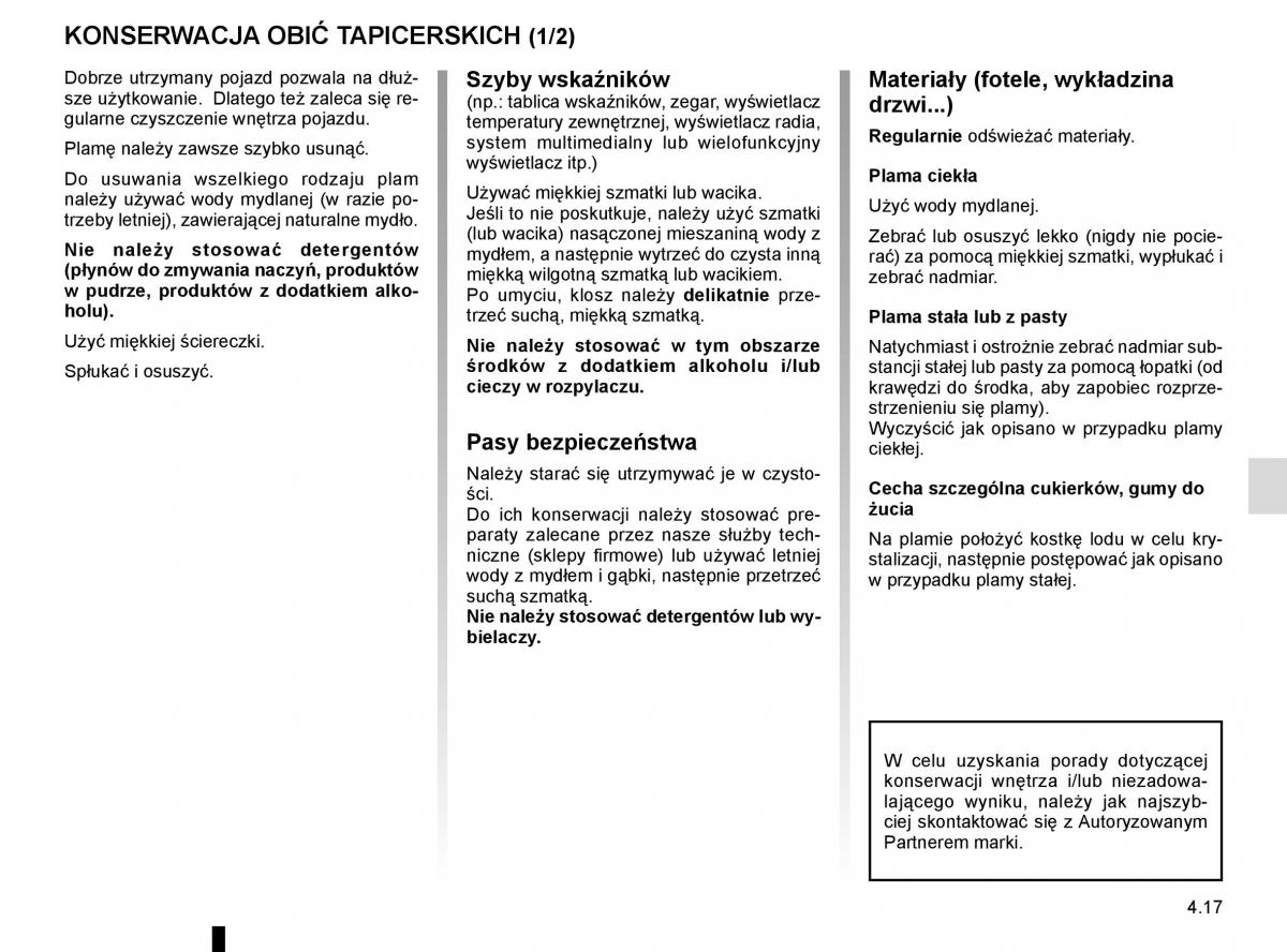 instrukcja obsługi Renault Koleos II 2 instrukcja / page 261