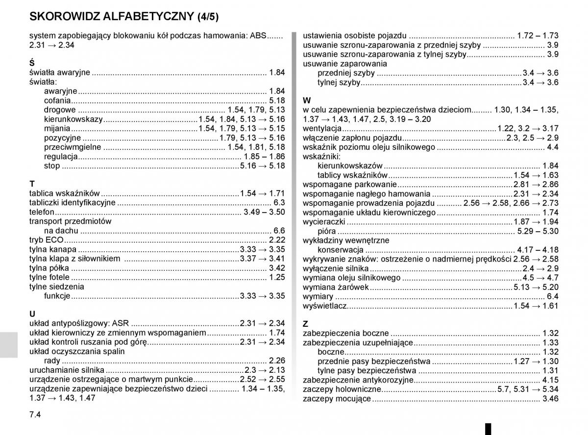 manuel du propriétaire Renault Koleos II 2 instrukcja / page 326