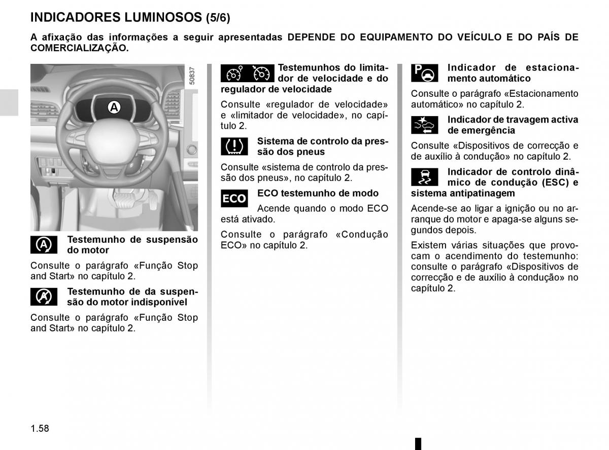 manuel du propriétaire Renault Koleos II 2 manual del propietario / page 64