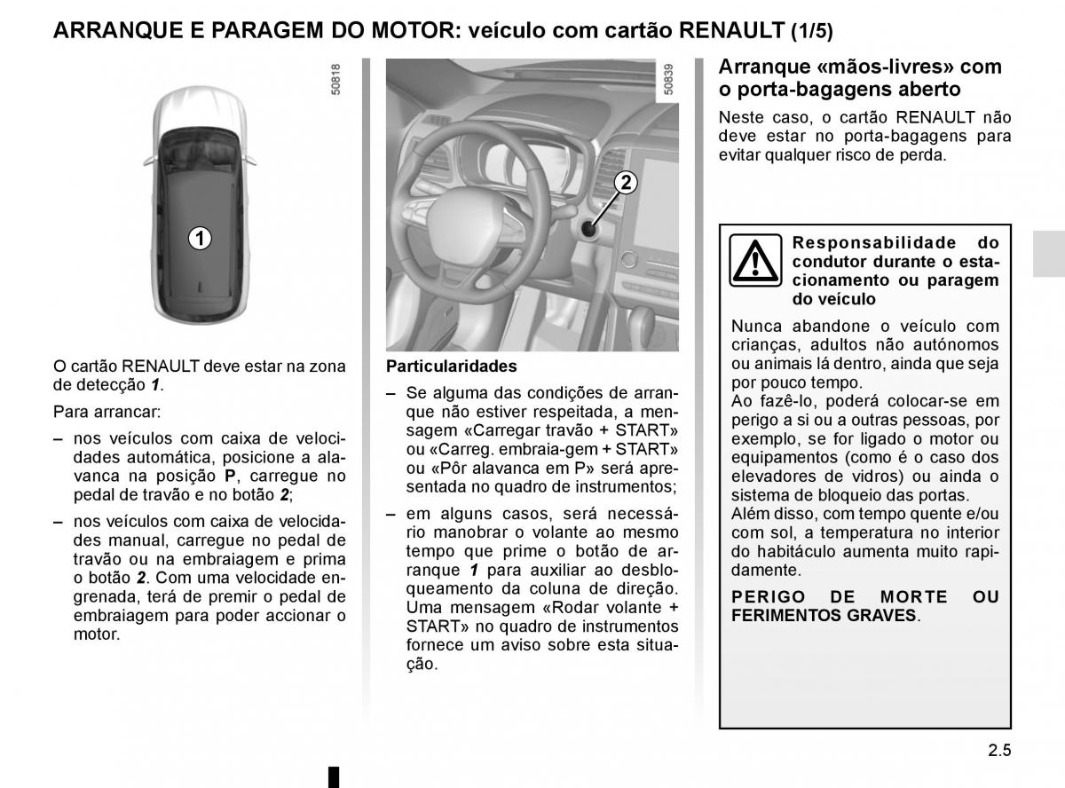 manuel du propriétaire Renault Koleos II 2 manual del propietario / page 109