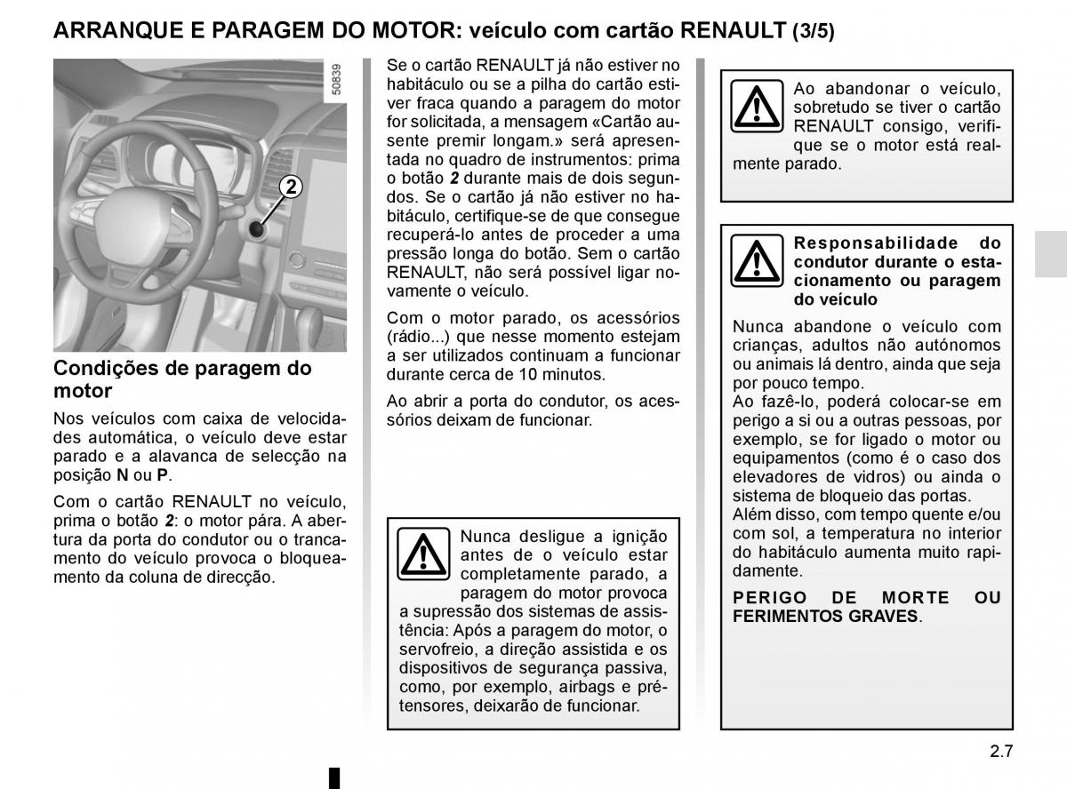 manuel du propriétaire Renault Koleos II 2 manual del propietario / page 111