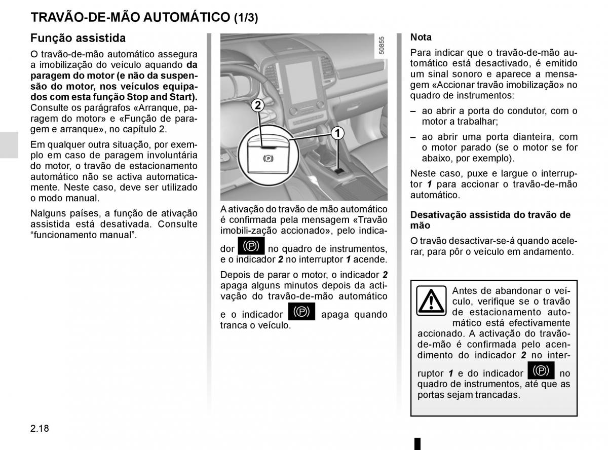 manuel du propriétaire Renault Koleos II 2 manual del propietario / page 122