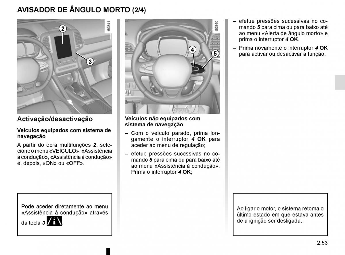 manuel du propriétaire Renault Koleos II 2 manual del propietario / page 157