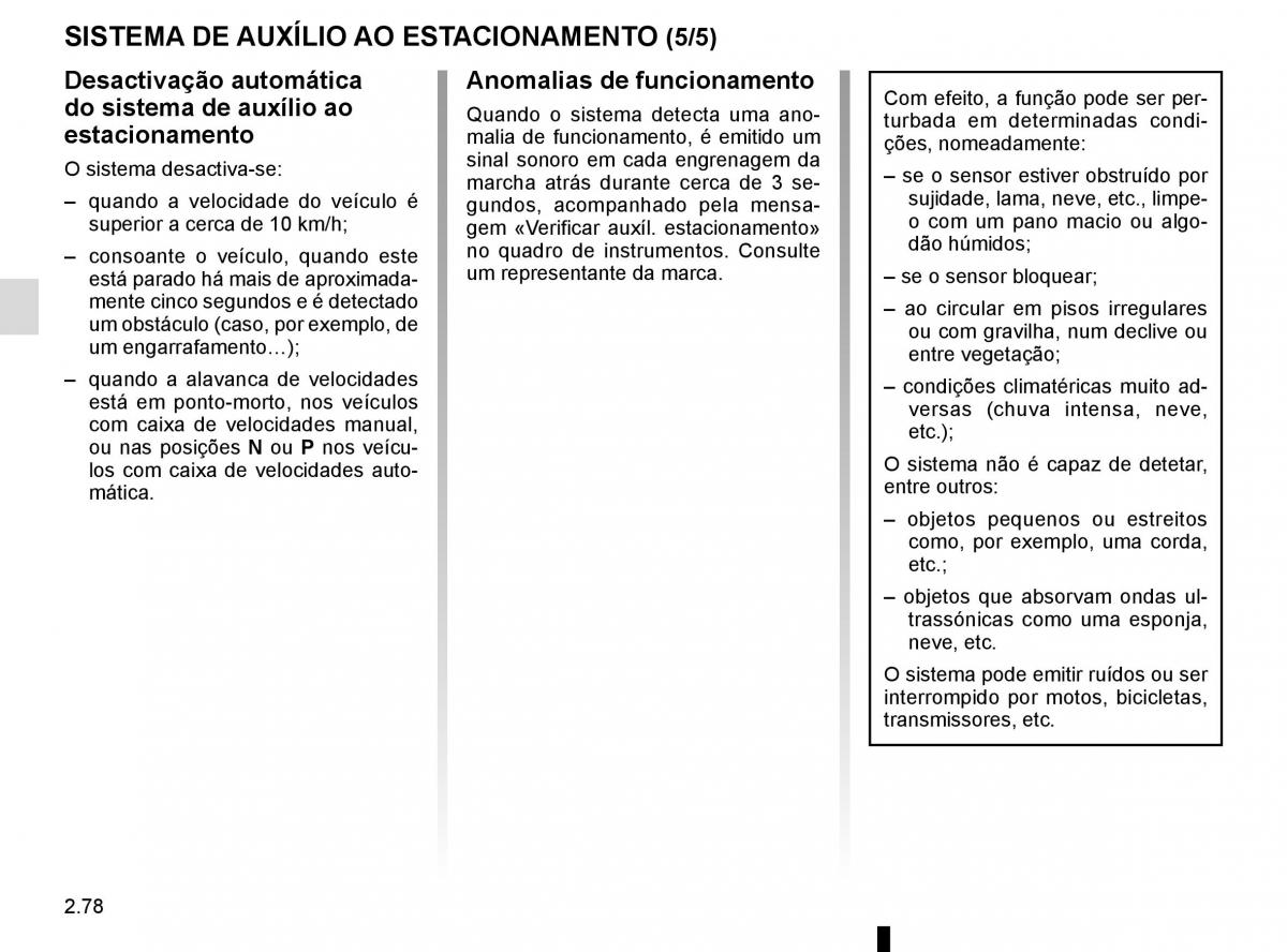 manuel du propriétaire Renault Koleos II 2 manual del propietario / page 182