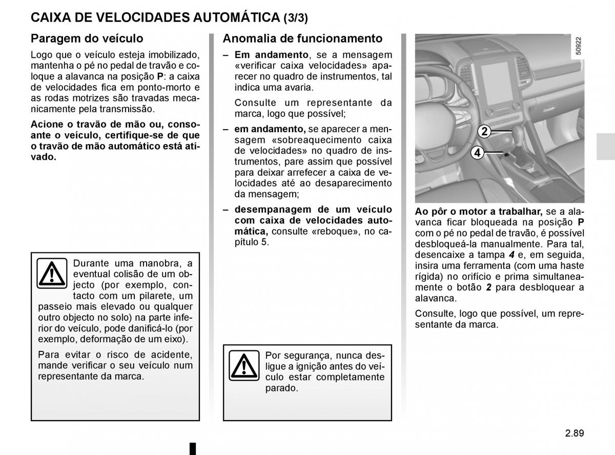 manuel du propriétaire Renault Koleos II 2 manual del propietario / page 193