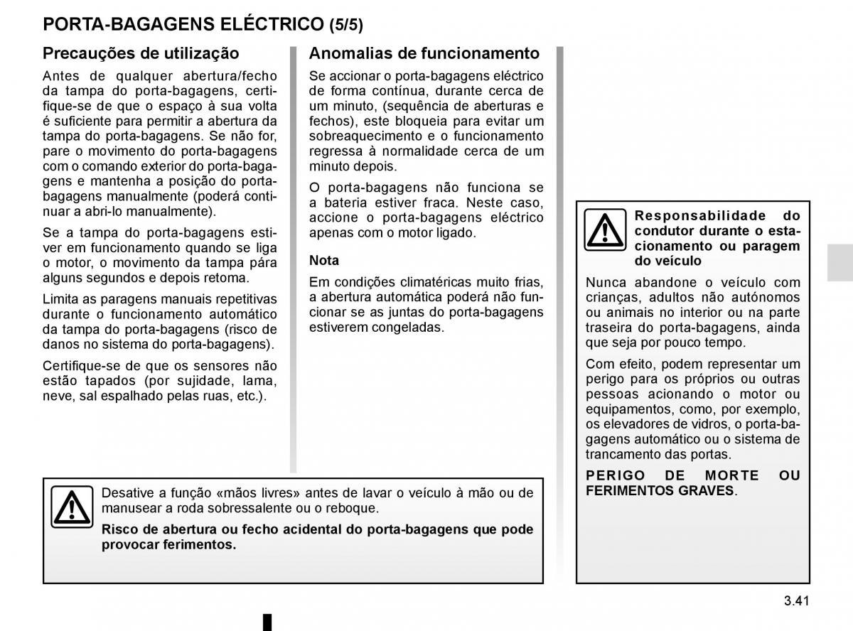 manuel du propriétaire Renault Koleos II 2 manual del propietario / page 235