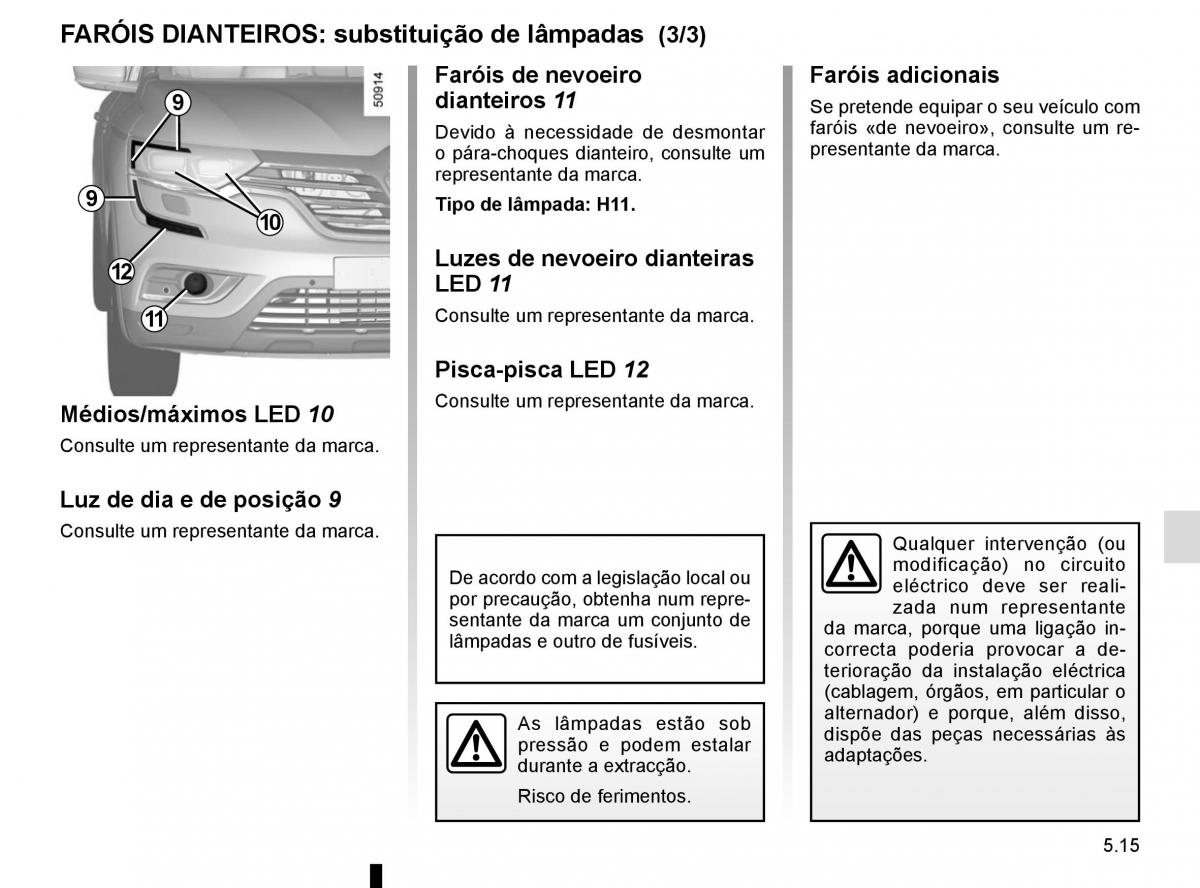 manuel du propriétaire Renault Koleos II 2 manual del propietario / page 277