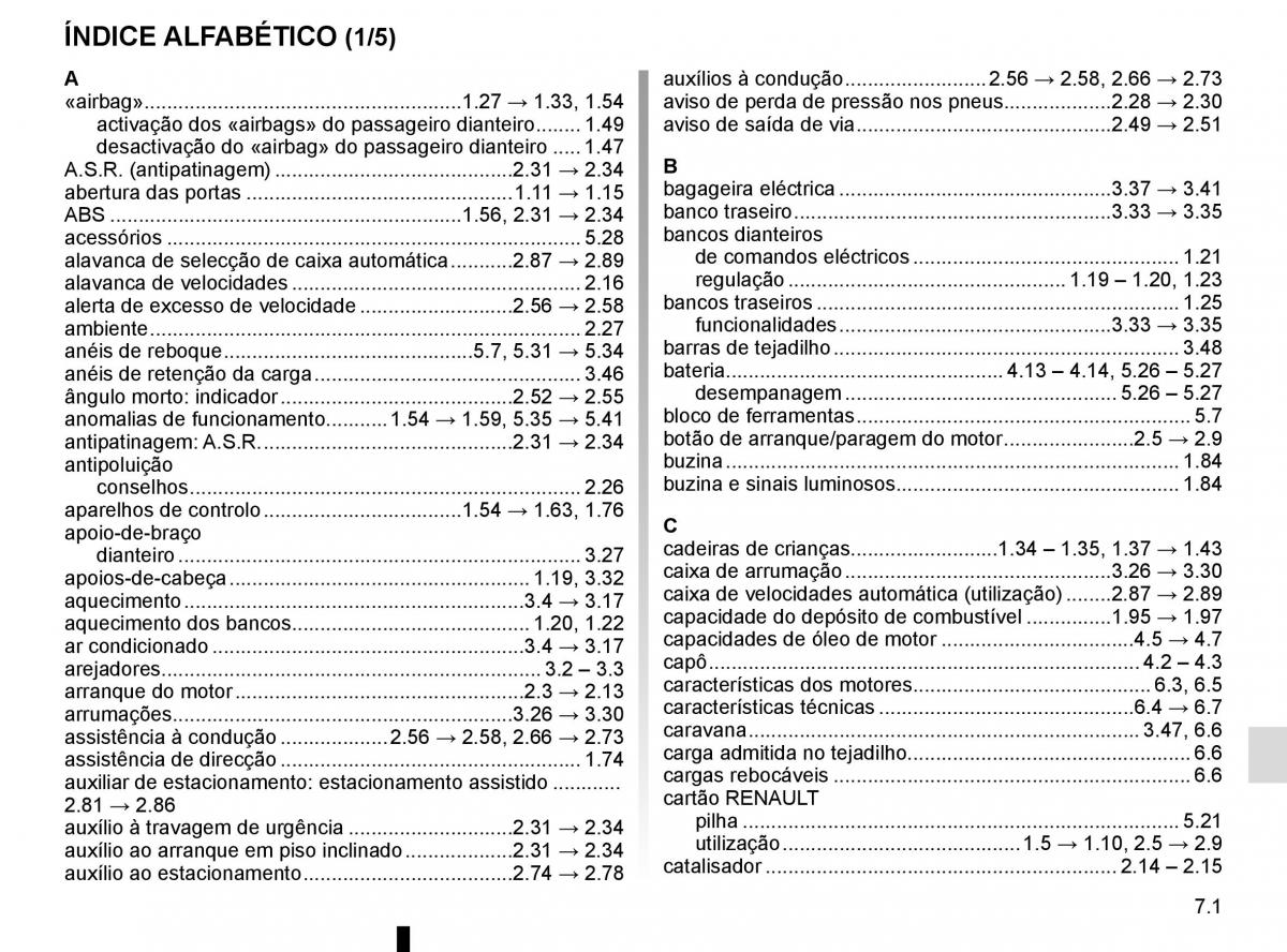 manuel du propriétaire Renault Koleos II 2 manual del propietario / page 323