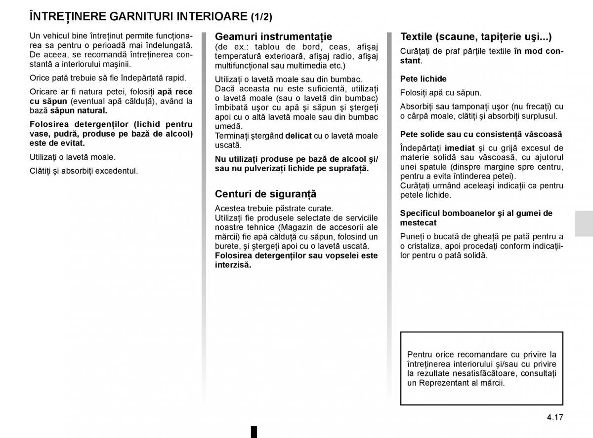 Bedienungsanleitung Renault Koleos II 2 manualul proprietarului / page 261