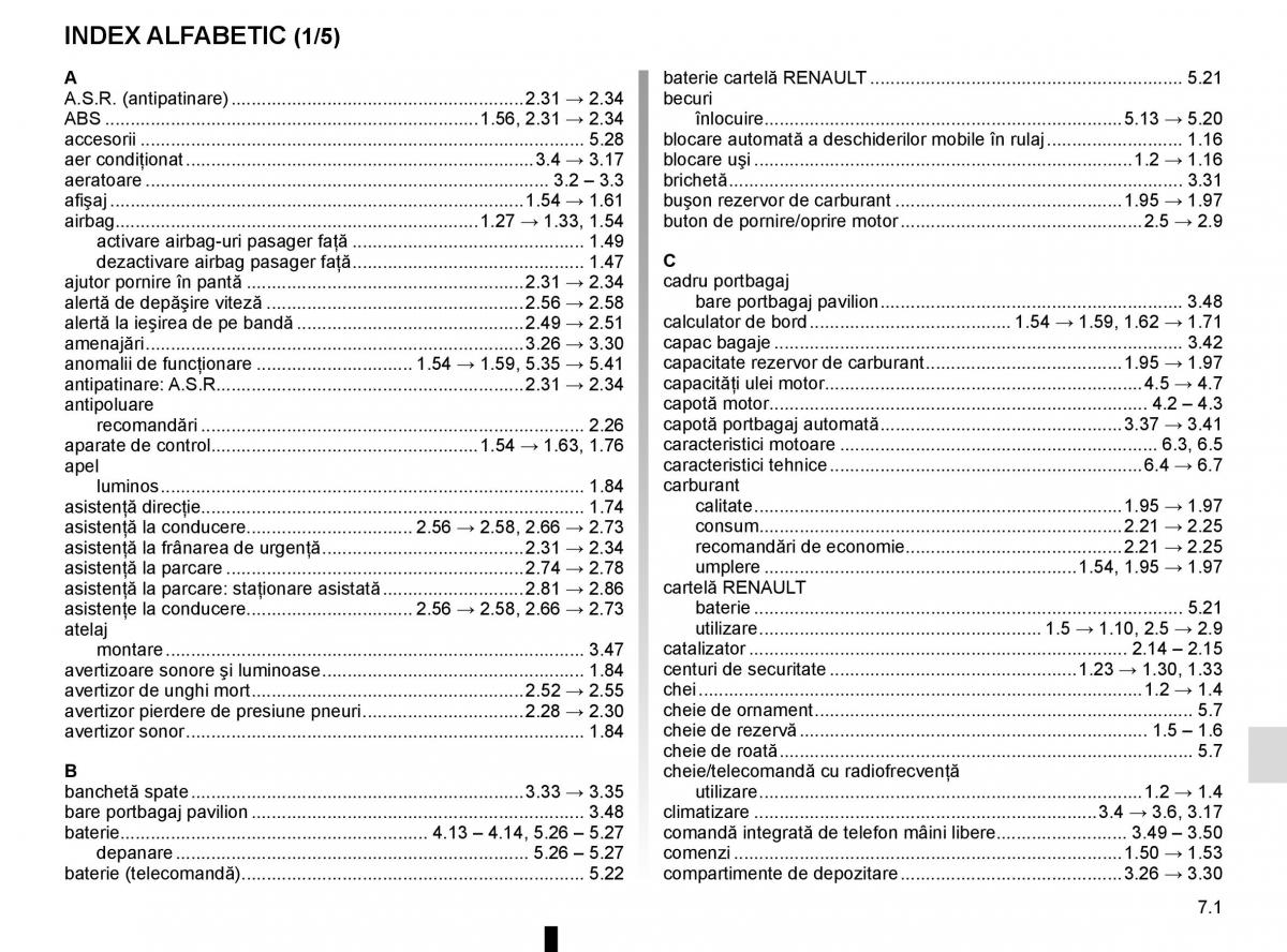 Bedienungsanleitung Renault Koleos II 2 manualul proprietarului / page 323