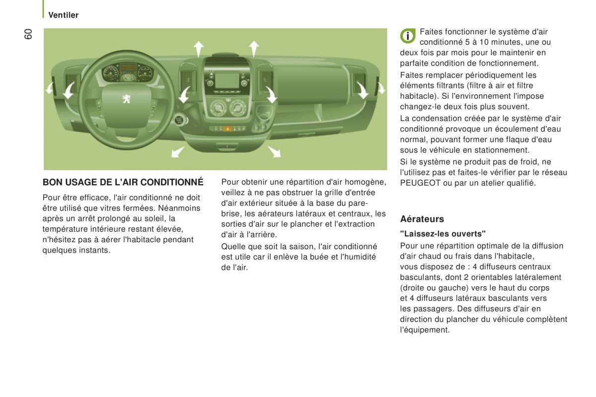 Peugeot Boxer III 3 manuel du proprietaire / page 62