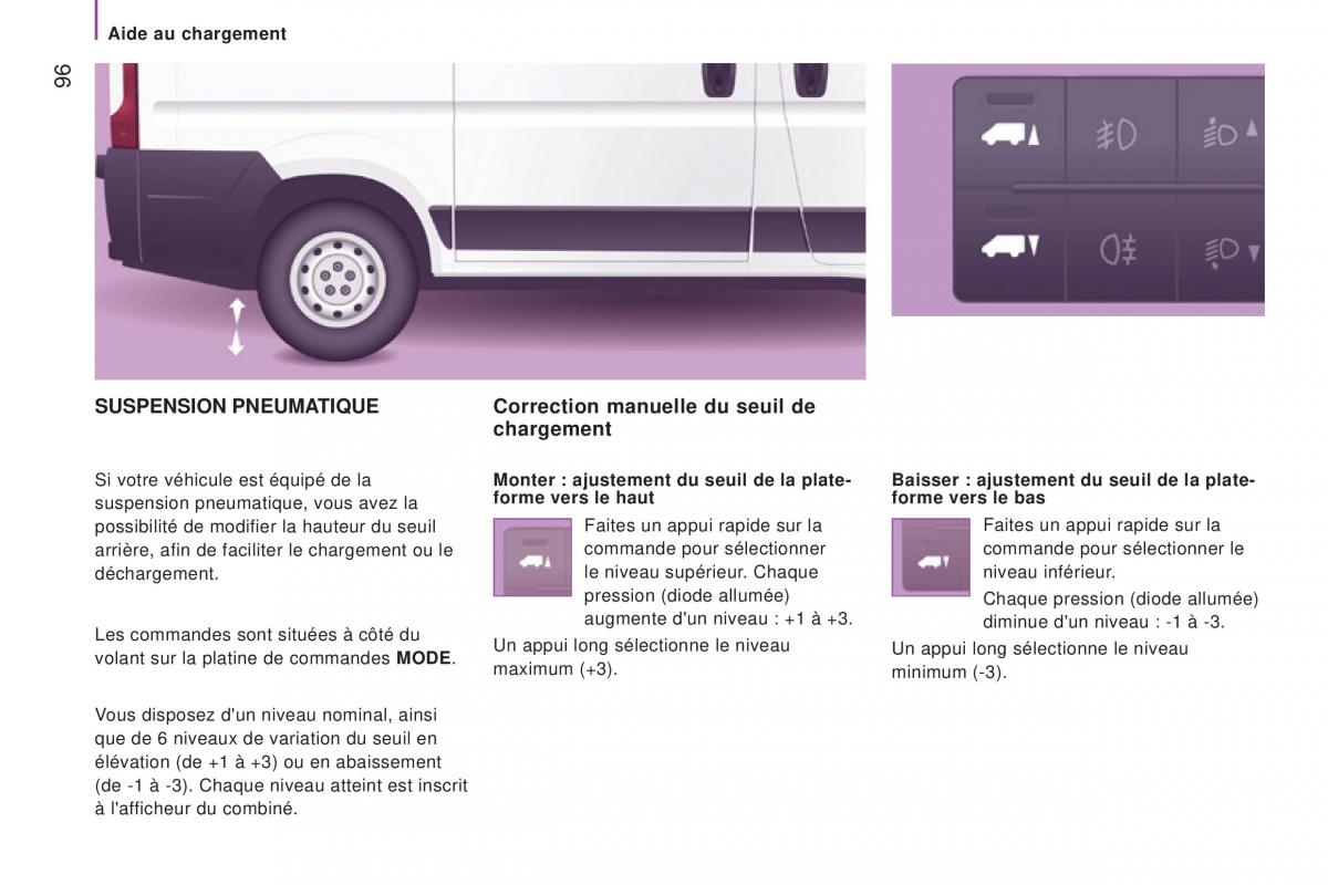 Peugeot Boxer III 3 manuel du proprietaire / page 98