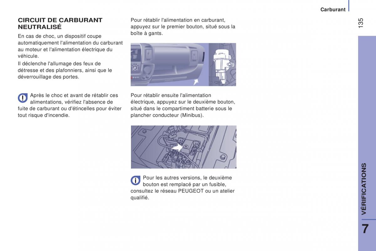 Peugeot Boxer III 3 manuel du proprietaire / page 137