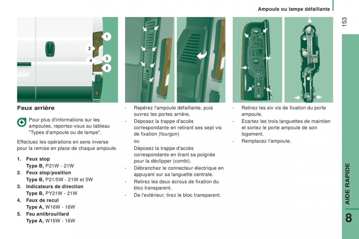 Peugeot Boxer III 3 manuel du proprietaire / page 155