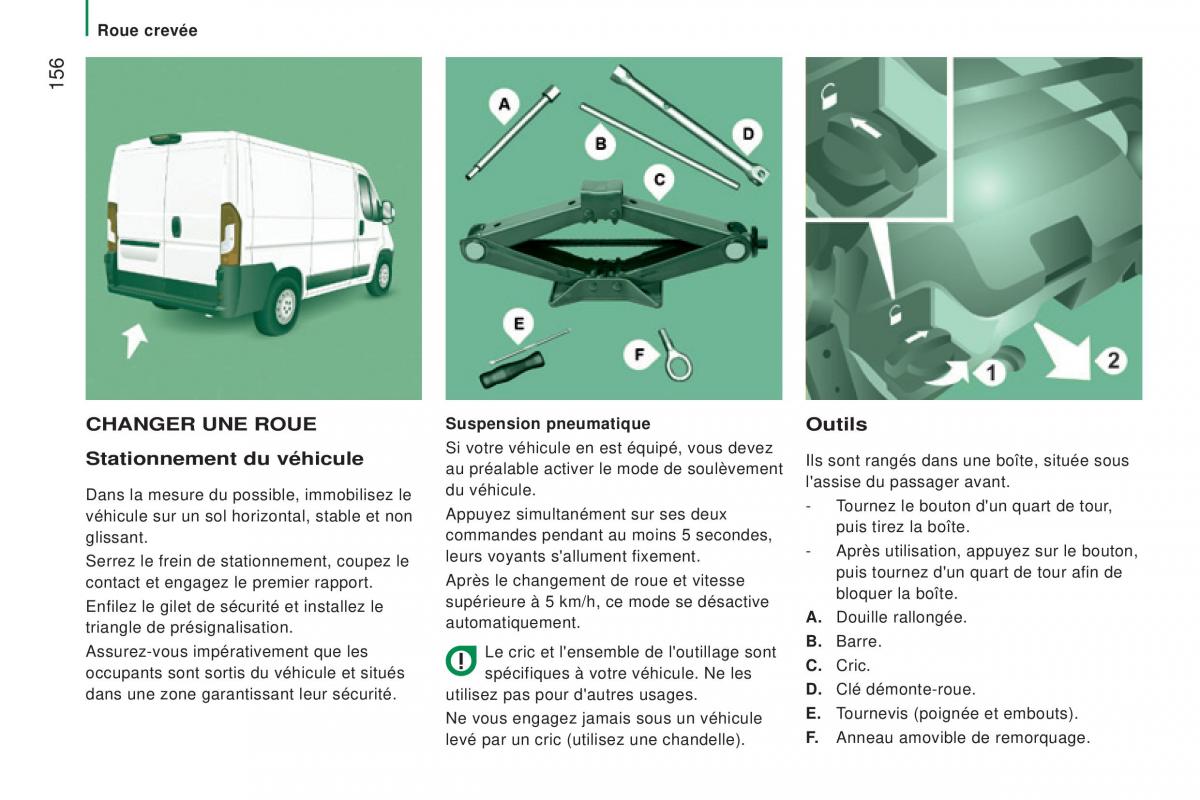 Peugeot Boxer III 3 manuel du proprietaire / page 158