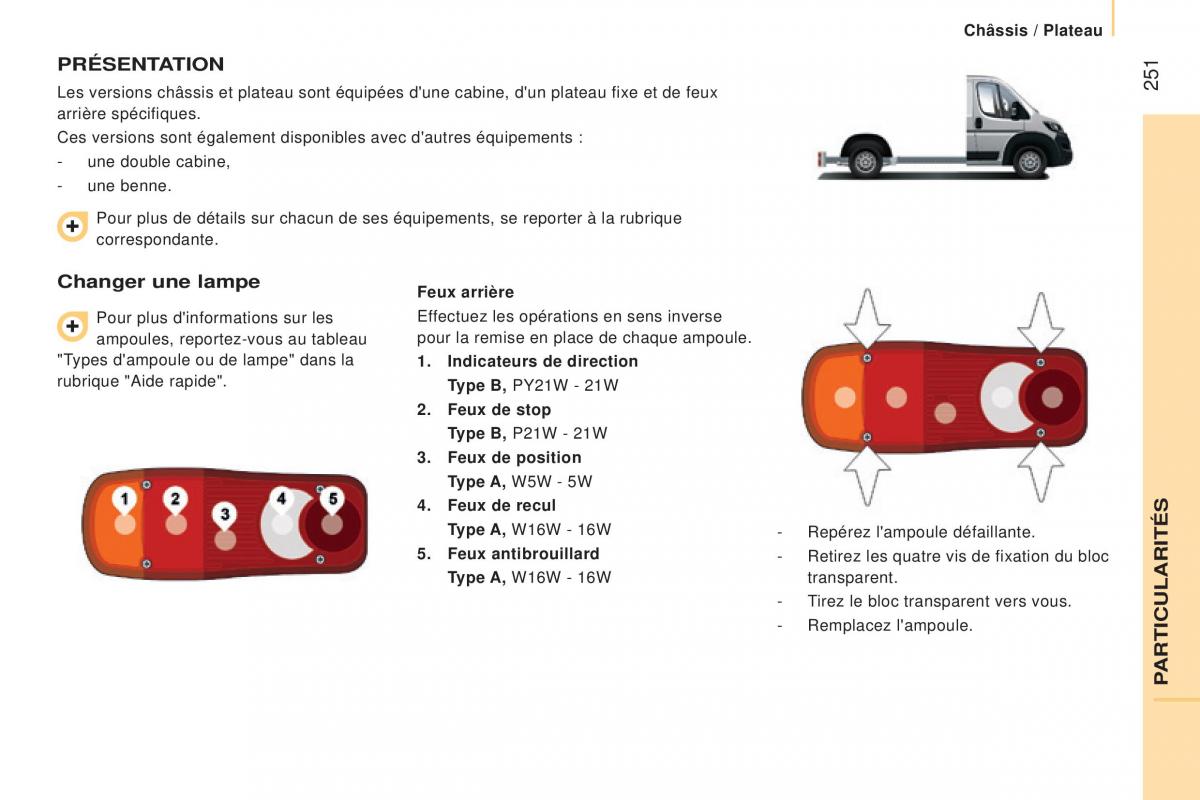 Peugeot Boxer III 3 manuel du proprietaire / page 253