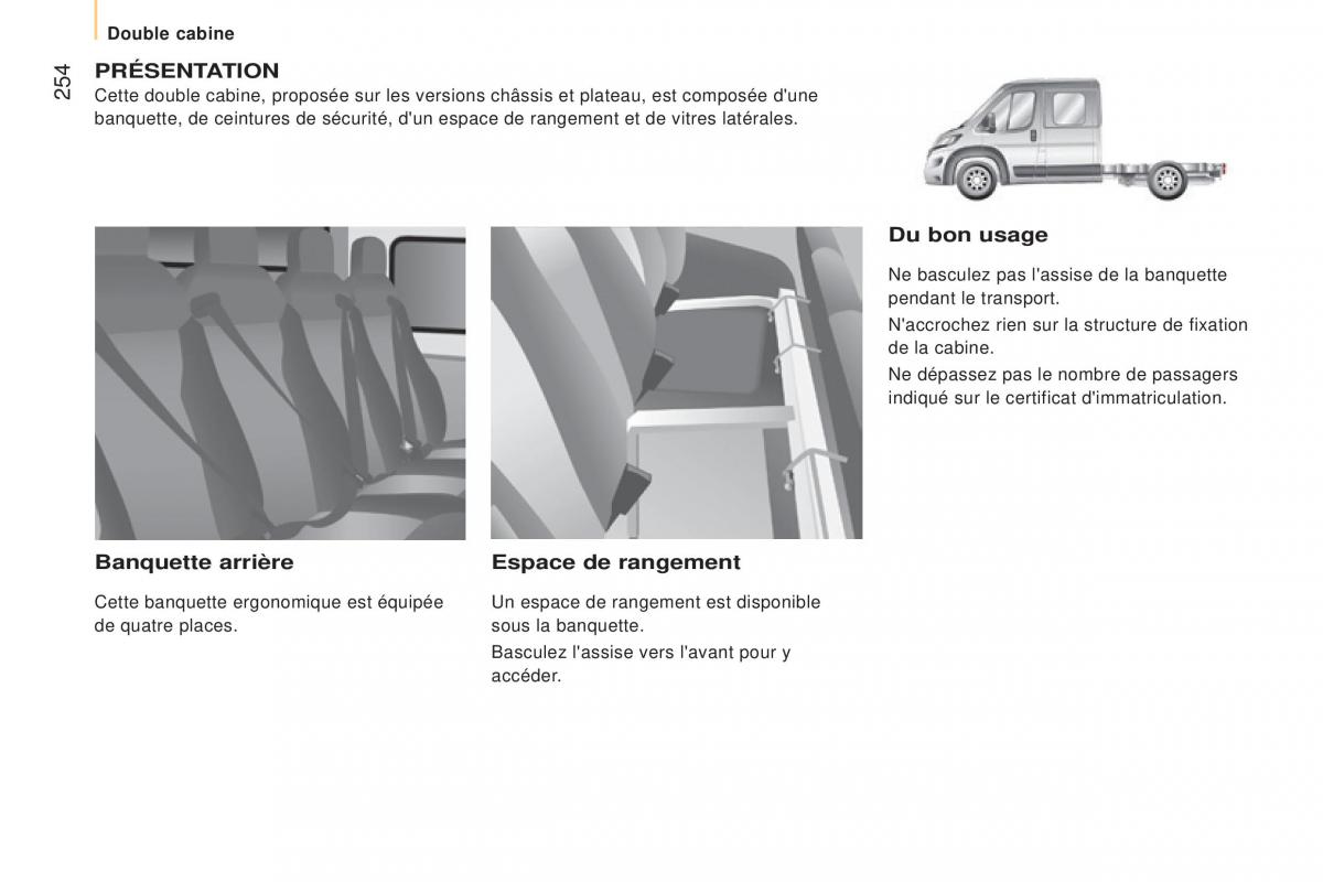 Peugeot Boxer III 3 manuel du proprietaire / page 256
