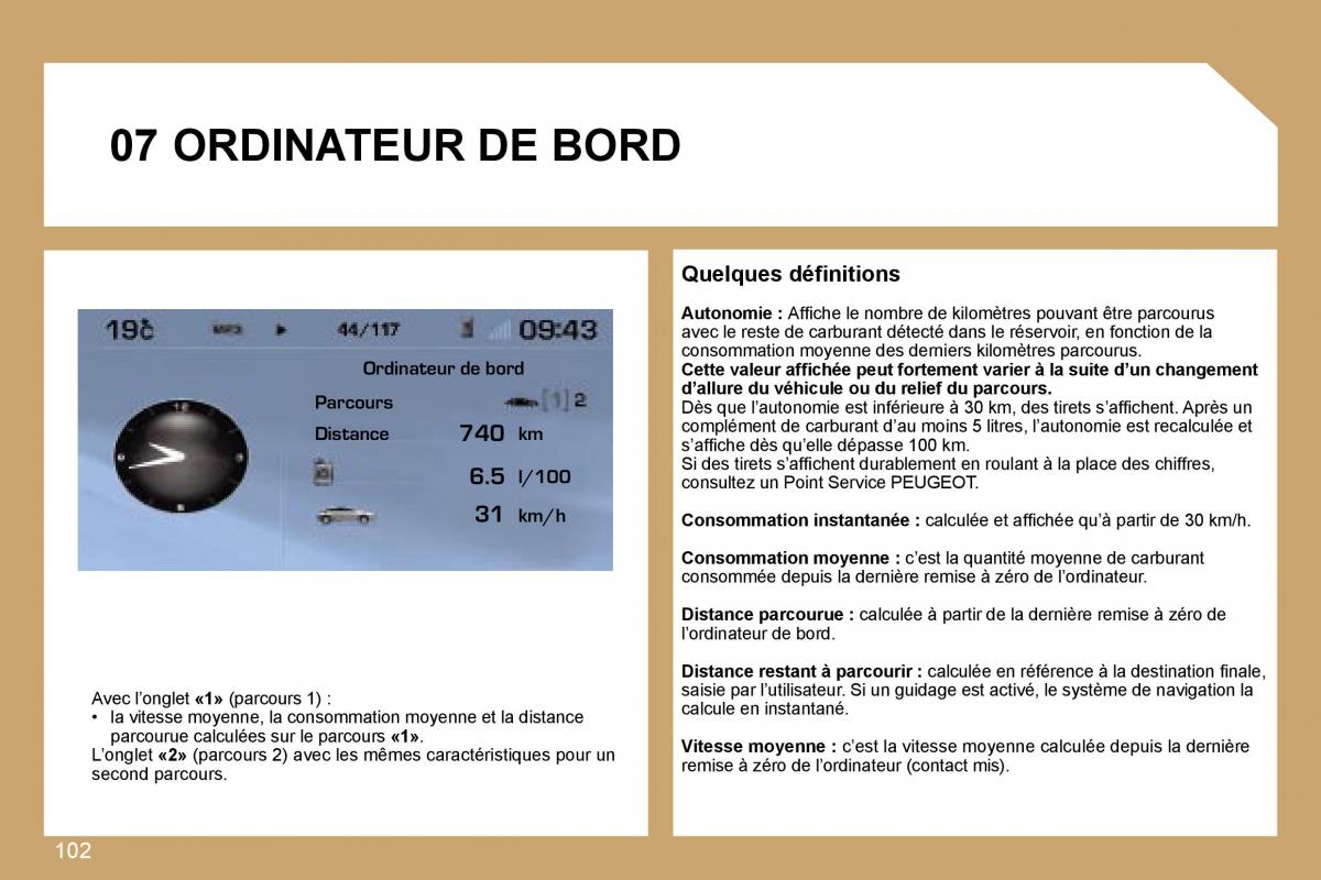 Peugeot Expert II 2 manuel du proprietaire / page 108