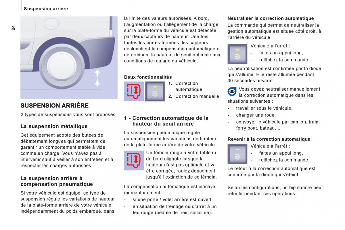 Peugeot Expert II 2 FL manuel du proprietaire / page 86