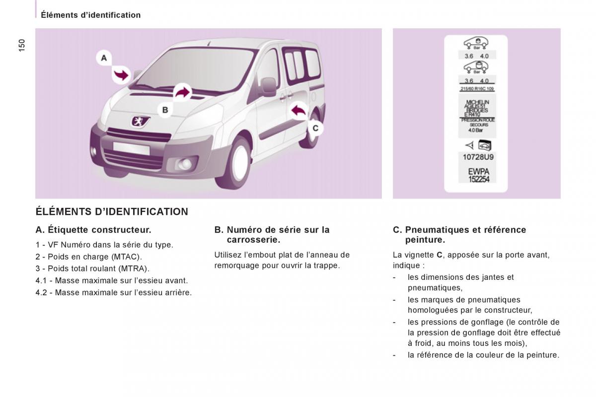 Peugeot Expert II 2 FL manuel du proprietaire / page 152