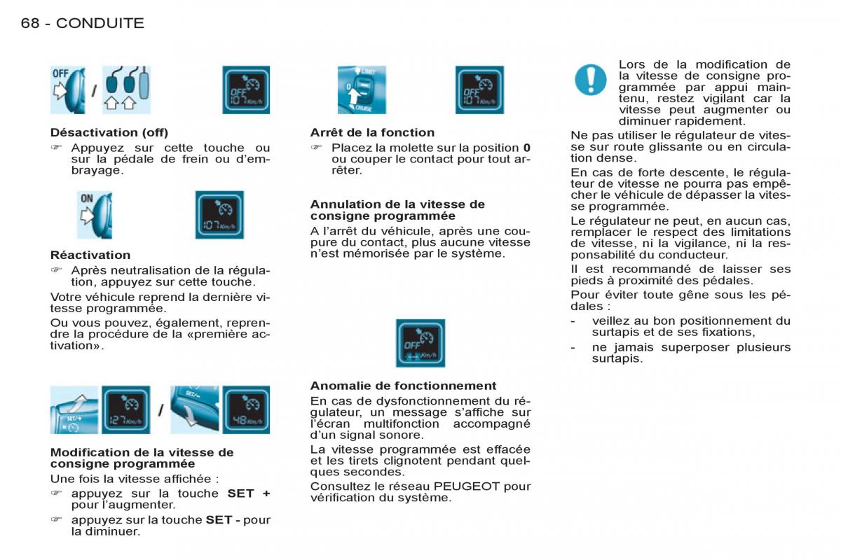 Peugeot Partner I 1 FL manuel du proprietaire / page 70