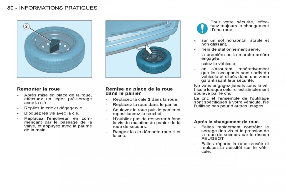 Peugeot Partner I 1 FL manuel du proprietaire / page 82